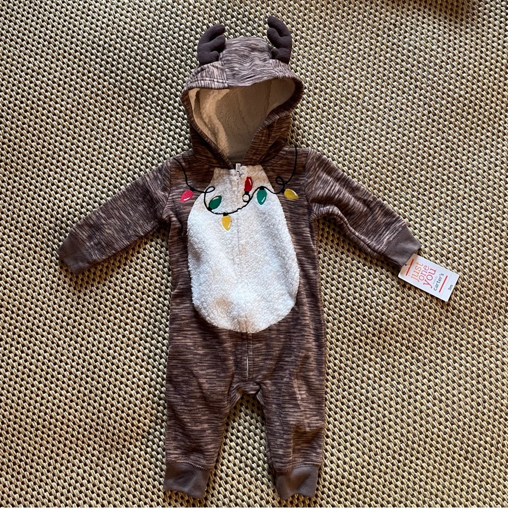 NEW Holiday Reindeer Outfit Brown Carter’s 3 Months
